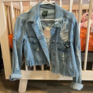 Cropped Jean jacket from target! Size M